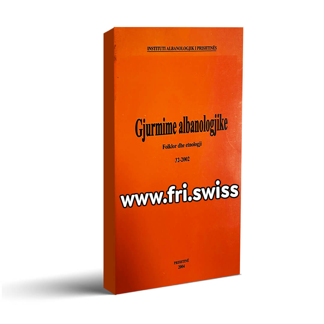 Gjurmime albanologjike Folklor dhe etnologji 32