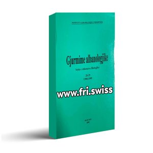 Gjurmime albanologjike Seria e shkencave filologjike 28 29 1998
