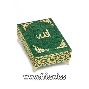 Kuran me kuti kadifi i gjelbert