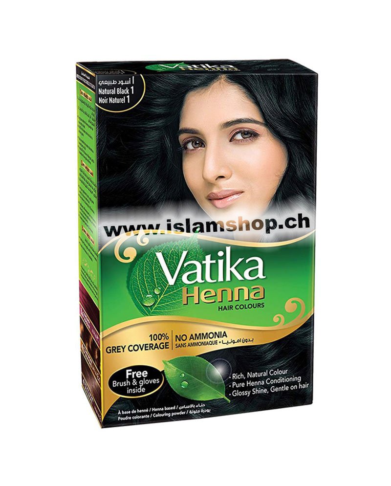 Vatika Dabur Henna e flokeve kena – ngjyre e zeze me ekstrakt ulliri 60G