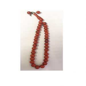 Tespih ngjyrë të kuqe të qelur, 33 kokrra